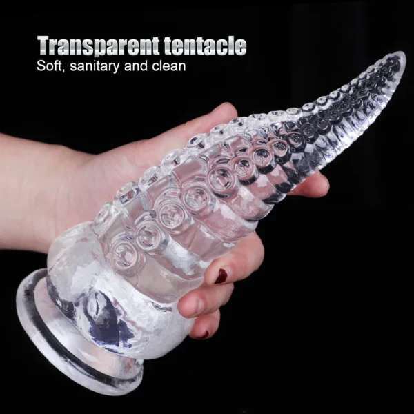 Transparent Soft Dildo Octopus Tentacles Big Anal Plug - Image 4